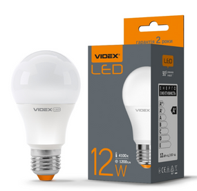 Лампа A60e 12W E27 4100К 220-240V с сенсором движения LED Videx