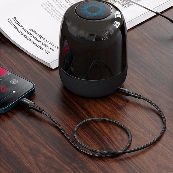 Переходник Acefast MFI C1-06 Lightning to 3.5mm aluminum alloy Black | Зображення 3