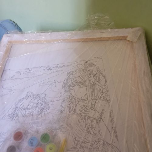 Уцінка. Картина по номерах "Аніме. Doki Doki Literature Club!" 40x50 см - брудний кут, порвано слюду | Зображення 2