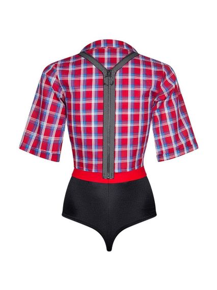 Игровой костюм Obsessive Worker Girl Черно-красный S/M | Зображення 3