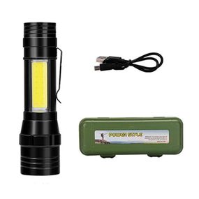 Сверхмощный светодиодный ручной аккумуляторный фонарь BL-T6-19S XPE+COB качественный zoom фонарик