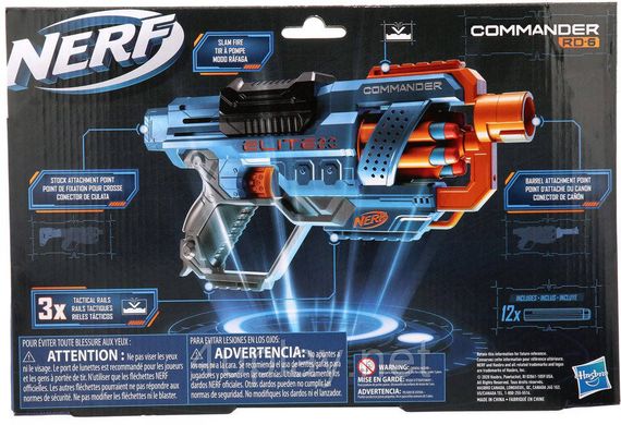 Бластер NERF Elite 2.0 Commander RD-6. Нерф Еліт Коммандер. Пістолет револьвер | Зображення 3