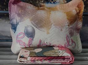 Покрывало стеганое (175х240см) с наволочкой (50х70см+5см ушки) Miss Bella Fashion Полиэстер Полуторный размер