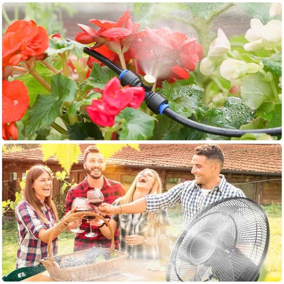 Система туманоутворення та зрошення з розпилювачем 18 м для охолодження туманом тераси саду двору альтанки туманоутворювач | Зображення 5