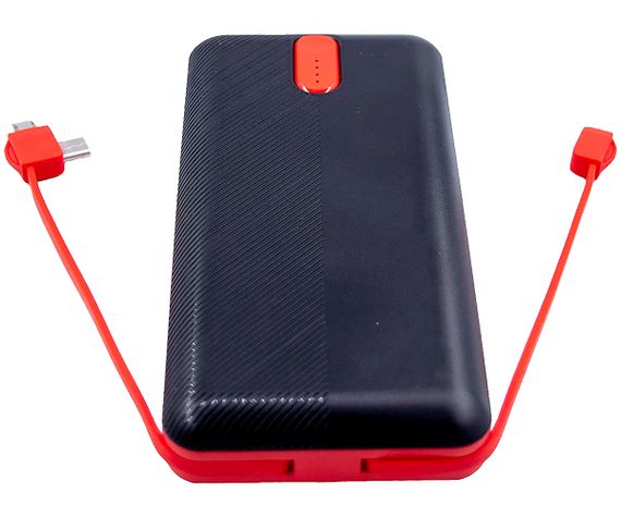 Повербанк Power Bank Sword SW-20PO3 20000 mAh Micro USB / Lightning / Type-C чорно-червоний (24409-SW20PO3_1091)