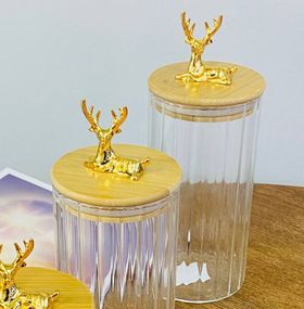 Банка для хранения Olens Прозрачный олень 102-651 950 мл 9х18 см