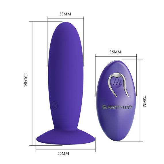 Анальна пробка з пультом керування PRETTY LOVE REMOTE CONTROL VIBRATING PLUG 12 function sexstyle | Зображення 2