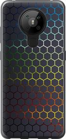 Чехол на Nokia 5.3 Переливающиеся соты "498u-2102-17620"