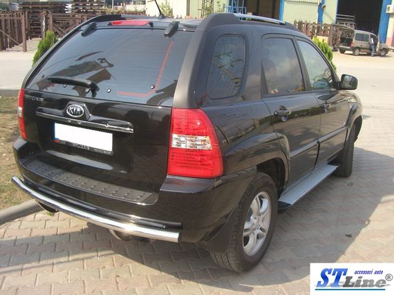 Задня дуга AK002 (нерж.) для Kia Sportage 2004-2010 рр | Зображення 1