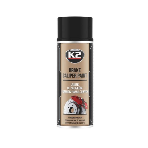 K2 BRAKE CALIPER PAINT 400 ml високотемпературна фарба чорна (аерозоль) L346CA