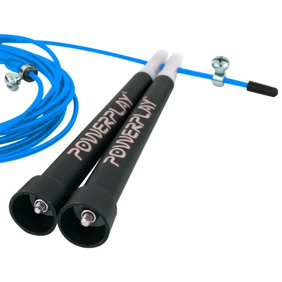 Скакалка швидкісна PowerPlay 4202 Ultra Speed Rope Синя (2,9m.) | Зображення 6