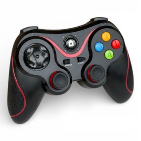 Геймпад універсальний V8 Bluetooth контролер для PS3, PS4, Android, iOS, Windows/Steam - Black/Red