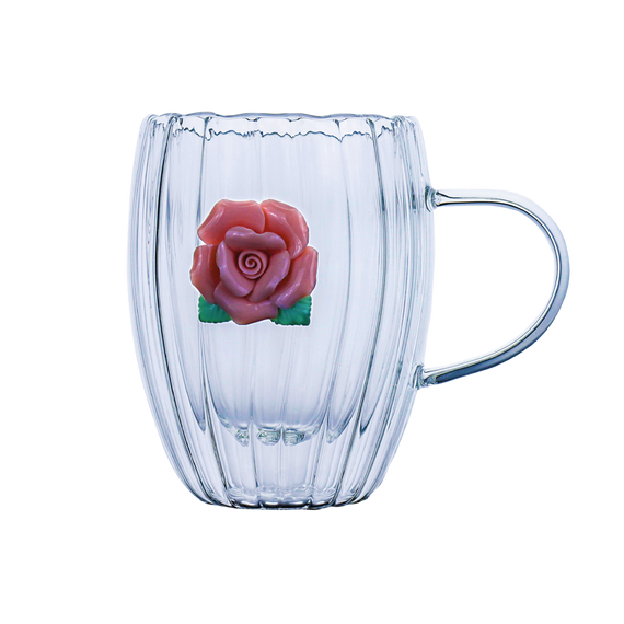 Чашка з подвійним дном VT-6006-330 Дика Роза в кор. 330мл Vittora