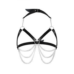 Жіноча портупея Art of Sex - Louise чорна XS-2XL, екошкіра sexstyle