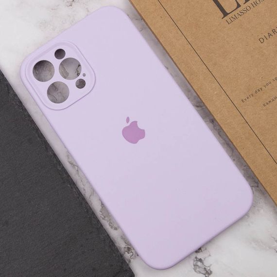 Чохол Silicone Case Full Camera Protective (AA) для Apple iPhone 12 Pro (6.1") Бузковий/Lilac | Зображення 4