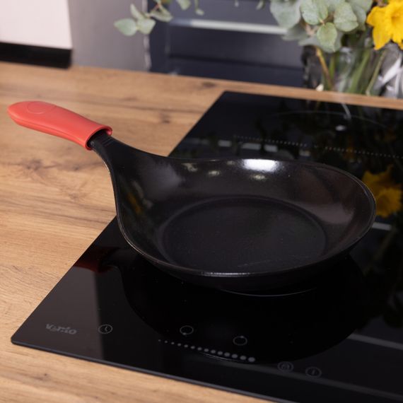 Чугунная сковорода с силиконовой ручкой Ø24,5 см для электрической и газовой плиты 1 л HP-1-13 | Зображення 6