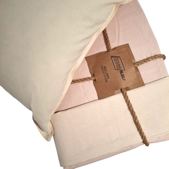 Комплект постільної білизни SoundSleep Stonewash Doble Pink Milk Полуторний 160х220 см рожево-молочний (2800004763660) | Зображення 5