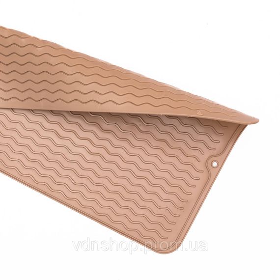 Кухонний силіконовий килимок з протиковзкою поверхнею 40×30 см Бежевий HP-42-9BE | Зображення 1