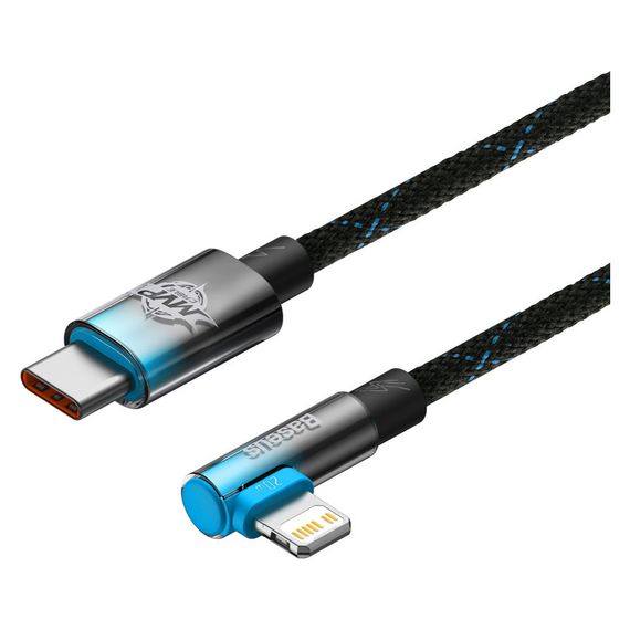 Дата кабель USB-C to Lightning 1.0m 20W 90° corner black/blue Baseus (CAVP000221) | Зображення 2