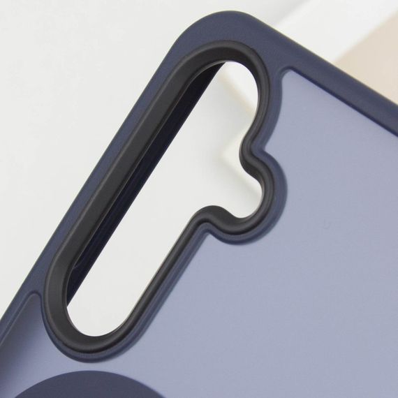 TPU+PC чохол Metal Buttons with MagSafe Colorful для Samsung Galaxy S24 Синій / Navy Blue | Зображення 5