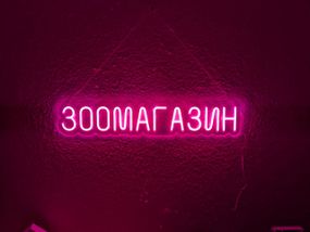 Неоновий світильник Зоомагазин 800х150 acr-n000122