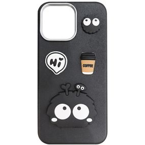 Чехол TPU Leather Toys для Apple iPhone 15 (6.1") Monster / Black