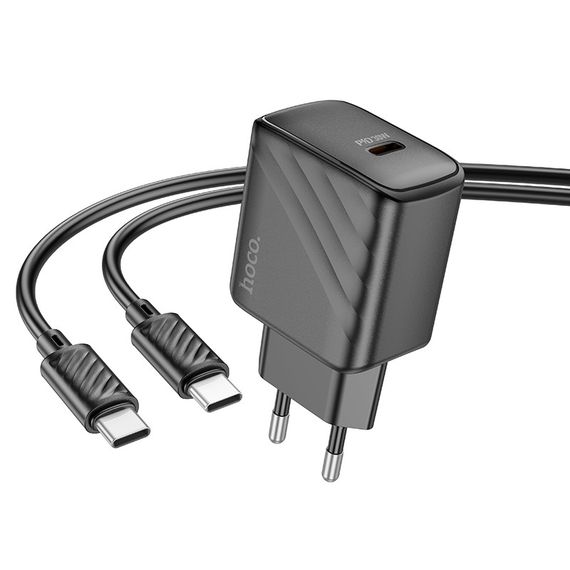Мережевий зарядний пристрій Hoco CS22A 1 USB-C PD/QC 30 W + Type-C to Type-C | Зображення 2