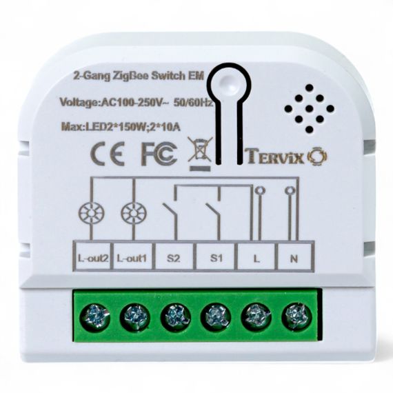 433121 Умный выключатель Tervix Pro Line ZigBee Switch (2 клавиши)