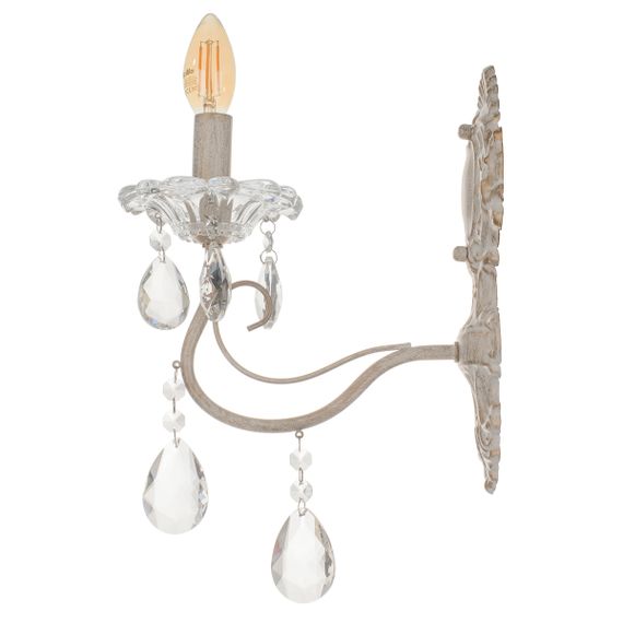 Бра настенное накладное классическое BCL-731W/1 E14 WH/G | Зображення 1