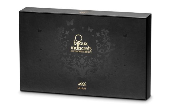 Повязка-лента из сатина 2в1 Bijoux Indiscrets: Shhh (повязка на глаза и лента для связывания), Черный | Зображення 1
