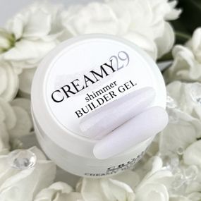 Гель для наращивания ногтей Crooz Creamy gel 29 (молочно-лавандовый с шимером) 15мл