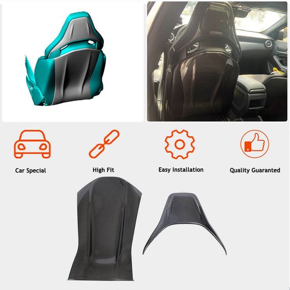 Накладки на сиденья из Dry Carbon для Mercedes C-сlass W205 2014-2021 гг | Зображення 2