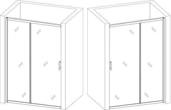 Душові двері BRAVO TORMES 140FS | Зображення 1