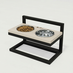 Миски на регулируемой подставке для маленьких собак Hollky Flex S (2 × 0.450 л) FS-422523-BLWH