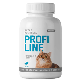 Вітаміни для котів PROVET Profiline Актив Комплекс + виведення шерсті 180 шт.