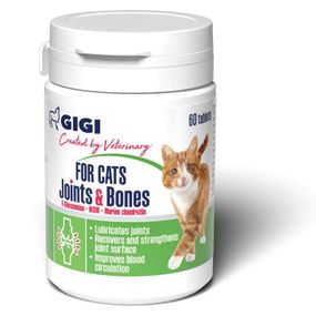 Вітаміни для здоров'я суглобів у котів GiGi For Cats Strong Joints & Bones, 60 табл