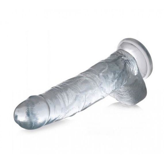 Фалоімітатор реалістичний на присосці Jock C-Thru прозорий, 27 см | Зображення 1