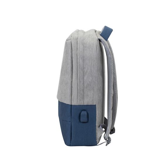 Рюкзак городской Rivacase 7562 Grey/Dark Blue 12х30.5х46 см серый с темно-синим | Зображення 4