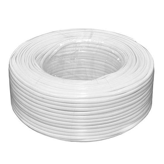 Кабель коаксіальний з живленням RITAR W100-RG690 + 2x0.5mm2ССА, 1,02 мм.CU, 64x0.12m CCA жовтий екран, 75 Ом, FPE, оболонка 6,91мм білий PVC, бухта 100м Q4