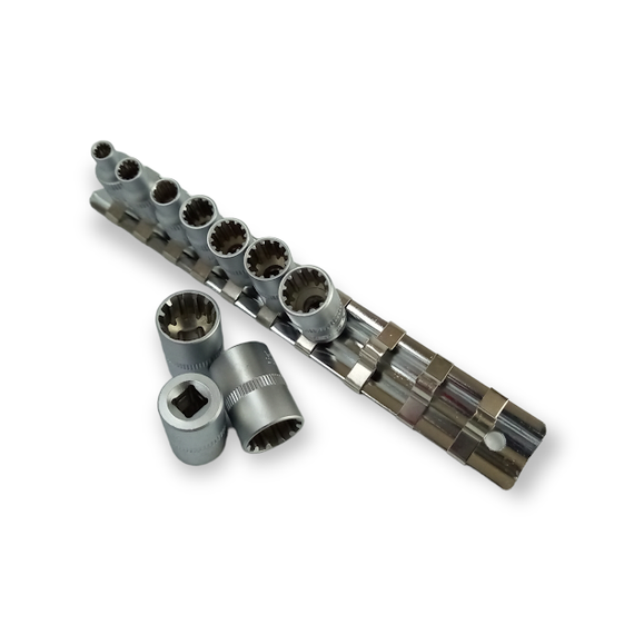 Набір головок торцевих універсальних сплайн 1/2" 10-22мм 10 од. HAISSER (арт.70192)