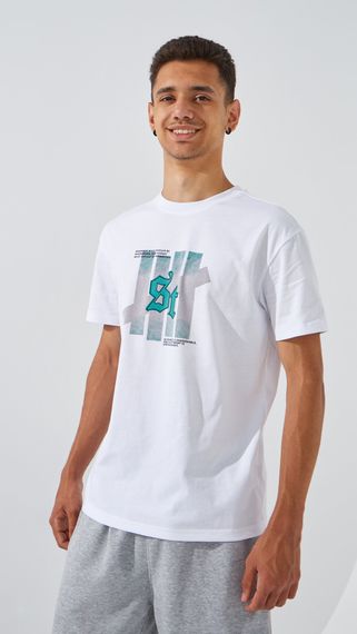 Футболка з принтом чоловіча 32006MP XL Білий shop (2000990878922)
