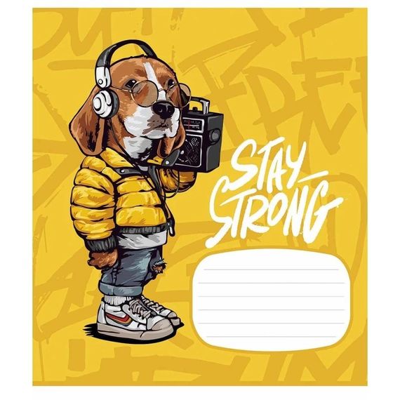 Тетрадь ученическая "Stay Strong" 018-3308L-3 в линию, 18 листов