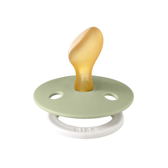 Соска пустушка BIBS Colour Latex Anatomical (анатомічна) – Sage GLOW 0-6 міс світиться в темряві