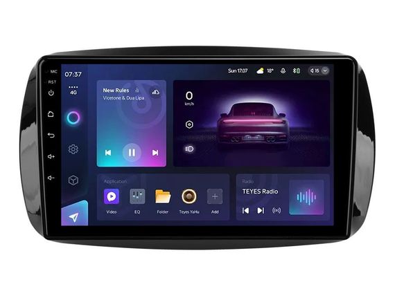 Штатна магнітола Teyes CC3 2K 4+64 Gb Mercedes Benz Smart Fortwo 3 C453 A453 W453 2014-2020 9"