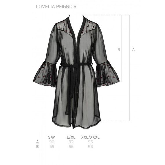 Повітряний пеньюар LOVELIA PEIGNOIR black XXL/XXXL - Passion | Зображення 6