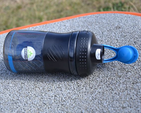 Шейкер спортивний (пляшка) BlenderBottle SportMixer Flip 20oz/590ml Black/Cyan | Зображення 7