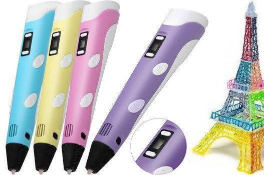 3D-ручка з LCD-дисплеєм Pen 2 3Д принтер для малювання ФІОЛІТОВА | Зображення 3