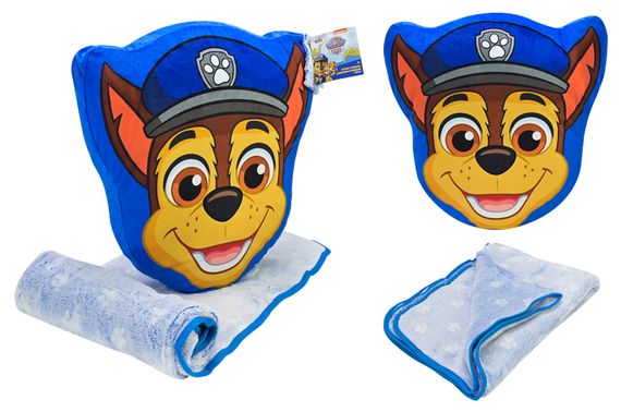 М'яка подушка з пледом KH70/001L Paw Patrol  р. 38x41x7см плед, р.118x80см Kids Hits
