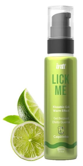 Оральний гель зі смаком кайпіриньї Intt Lick Me Caipirinha з зігрівальним ефектом, 50 мл Sex Aura