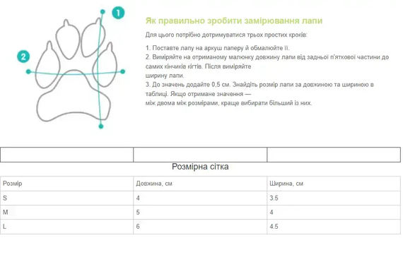 Гумове взуття для собак на липучці блакитне M | Зображення 3
